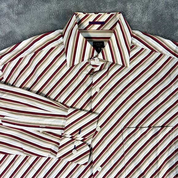 Paul Smith London Vintage Striped Shirt 16/41 Made in Italy Long Sleeve ButtonUp - Picture 1 of 12
